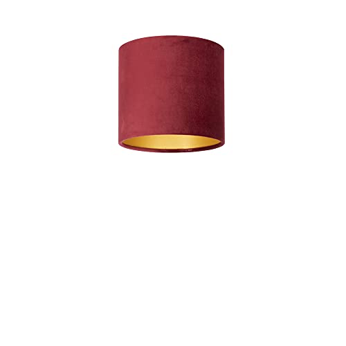 Uniqq Lampenschirm Velours rot Ø 20 cm - 20 cm hoch von Uniqq