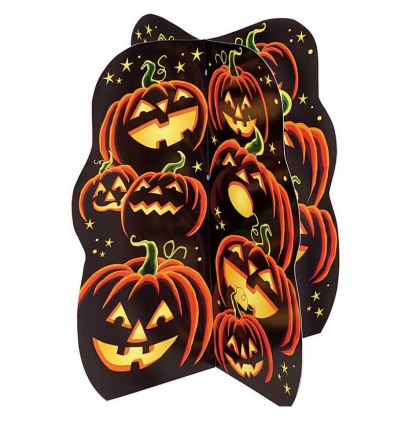 Unique Industries Inc. Dekoobjekt Tischaufsteller Pumpkin Grin Halloween Deko von Unique Industries Inc.
