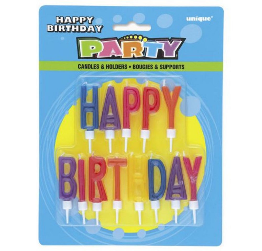 Unique Industries Inc. Geburtstagskerze Kerzen Happy Birthday mit Halter 13Stk. Unique Industries Inc. Geburtstagskerze Kerzen Happy Birthday mit Halter 13Stk. von Unique Industries Inc.