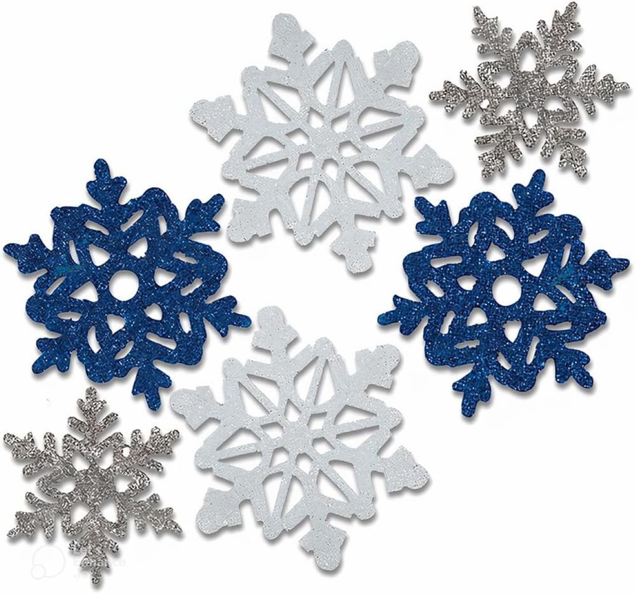 Unique Industries Inc. Hängedekoration CutOut Weihnachten Schneeflocke Glitzer 6Stk. von Unique Industries Inc.