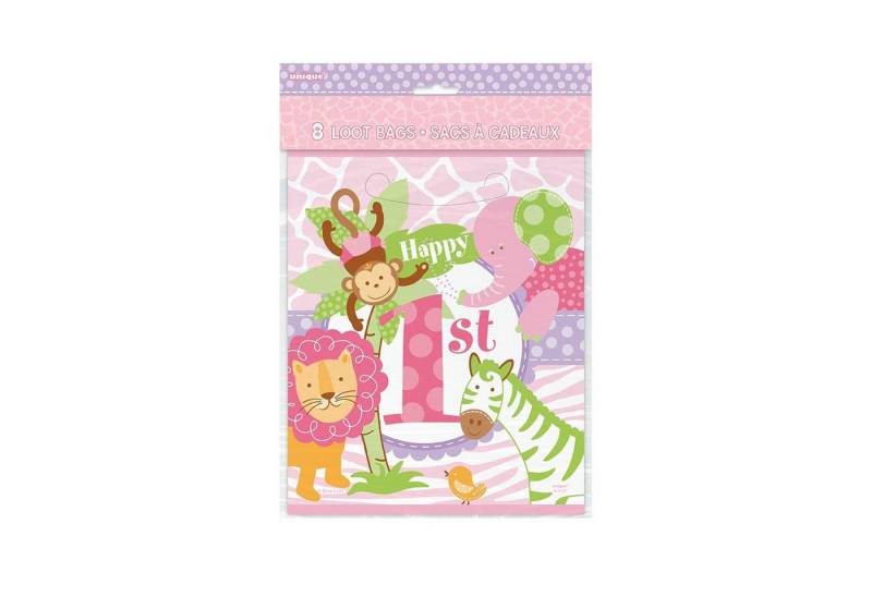 Unique Industries Inc. Hängedekoration Geschenkbeutel PVC 18x22cm/8St. 1.st HB Girl Safar von Unique Industries Inc.