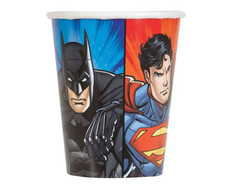 Unique Industries Inc. Hängedekoration Pappbecher Justice League 266ml/8Stk. von Unique Industries Inc.