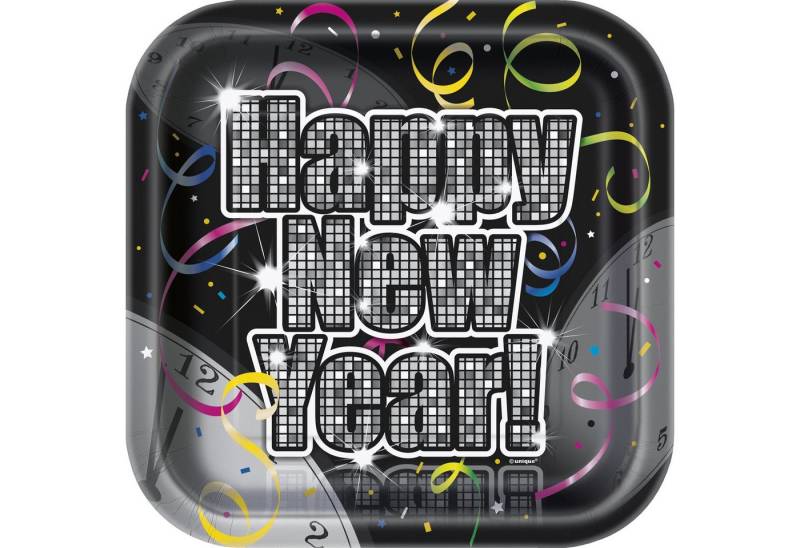 Unique Industries Inc. Pappteller Pappteller Countdown to New Years qua 18cmØ/10St. von Unique Industries Inc.