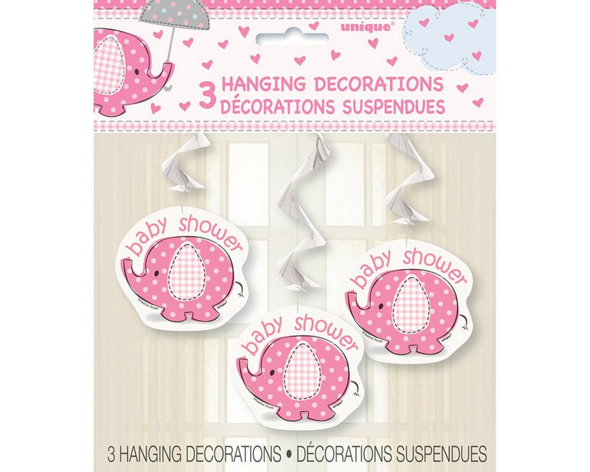 Unique Industries Inc. Hängedekoration Swirldeko Elephant pink 3 Stück Dekoration für Bab Unique Industries Inc. Hängedekoration Swirldeko Elephant pink 3 Stück Dekoration für Bab von Unique Industries Inc.
