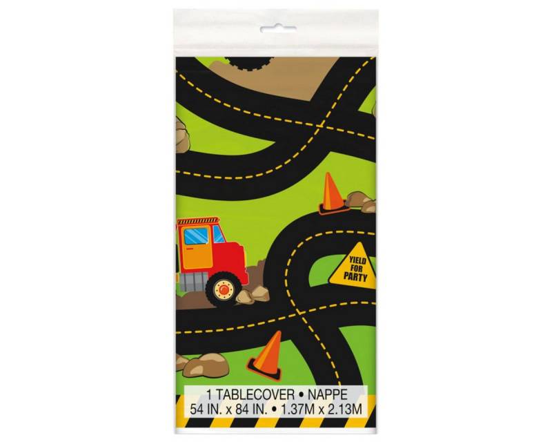 Unique Industries Inc. Hängedekoration Tischdecke PVC Baustelle 137x213cm von Unique Industries Inc.
