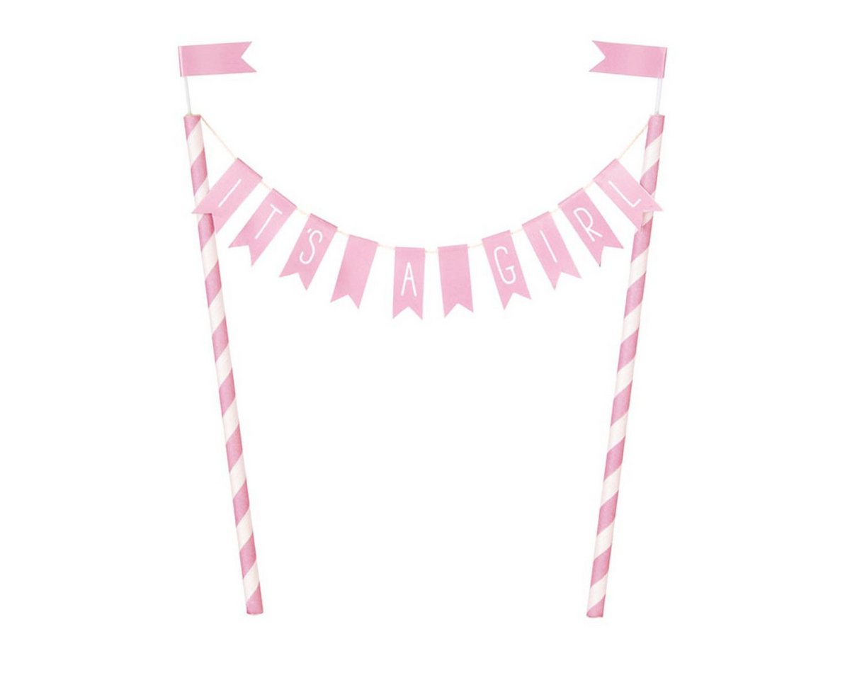 Unique Industries Inc. Tortenstecker Tortendeko Banner It's a Girl Pink Babyparty Dekor von Unique Industries Inc.