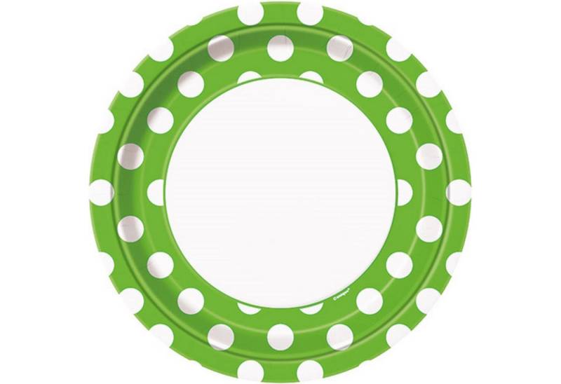 Unique Industries Inc. Pappteller Pappteller Dots 18cmØ/8St. Lime Green/Kiwi Unique Industries Inc. Pappteller Pappteller Dots 18cmØ/8St. Lime Green/Kiwi von Unique Industries Inc.