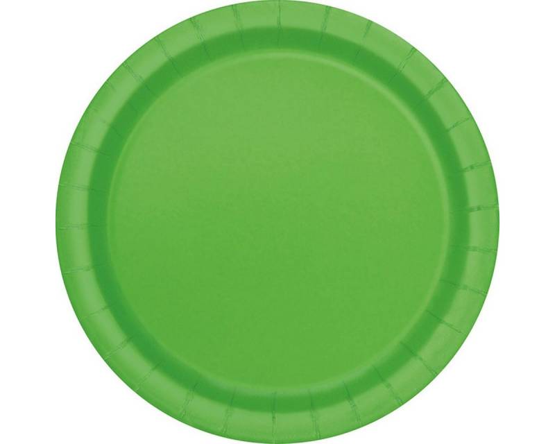 Unique Industries Inc. Pappteller Pappteller Uni Rund ca. 23cmØ/8St. Lime Green/Kiwi von Unique Industries Inc.