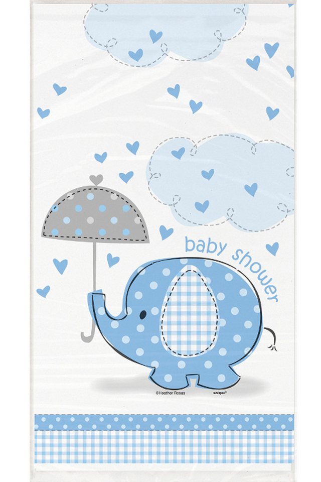 Unique Industries Inc. Tischdecke Tischdecke PVC Elephant 137x213cm blau von Unique Industries Inc.