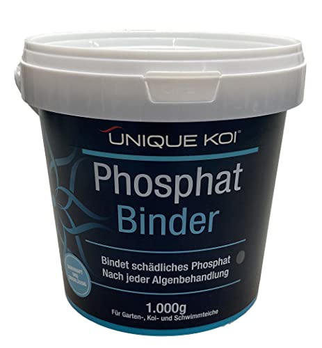 Unique Koi Phosphatbinder 1000 gr zur Teich Reinigung und präventiver Schutz vor Algenwachstum im Gartenteich und Fischteich von Unique Koi