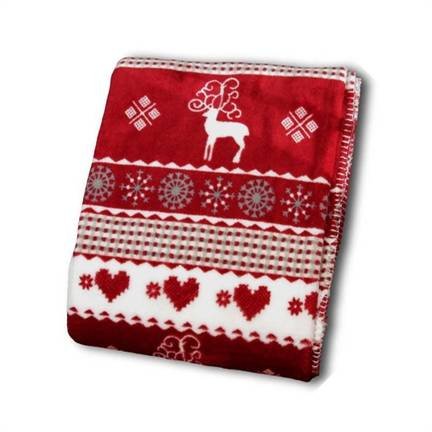 Unique Living - Winter - Fleece - Plaid - Kuscheldecke - 130x160 cm - Rot Unique Living - Winter - Fleece - Plaid - Kuscheldecke - 130x160 cm - Rot von Unique Living