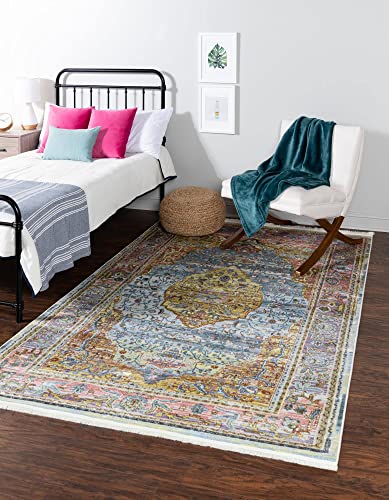Unique Loom Baracoa Collection Bright Tones Vintage Traditional Multi Area Rug (7' 0 x 10' 0) von Unique Loom