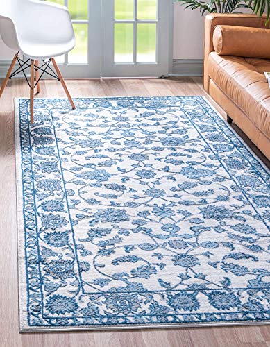 Unique Loom Boston Collection Traditional Border Vintage Ivory/Blue Area Rug (9' 10 x 14' 0) von Unique Loom
