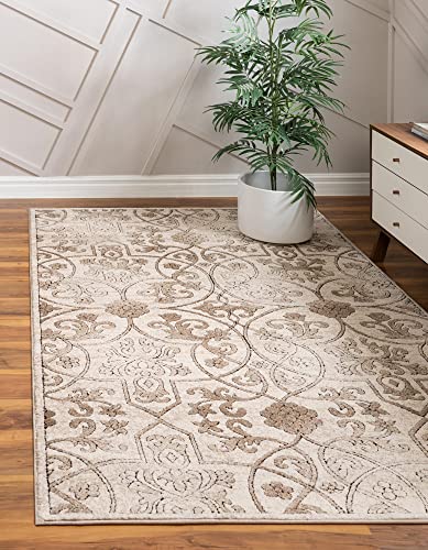 Unique Loom Rushmore Collection Classic Traditional White Tone Textured Intricate Design Area Rug, 9' 0 x 12' 0 Rectangular, Tan/Beige Unique Loom Rushmore Collection Classic Traditional White Tone Textured Intricate Design Area Rug, 9' 0 x 12' 0 Rectangular, Tan/Beige von Unique Loom