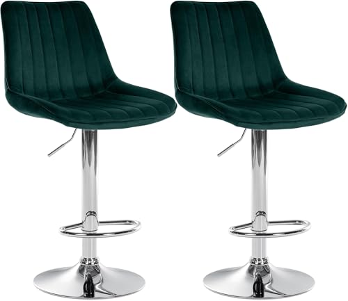Unique Nature 2er Set Barhocker Toni Samt – Elegante & höhenverstellbare Thekenhocker mit 360° Drehfunktion, gepolstertem Sitz & stabilem Metallgestell in Samtoptik Unique Nature 2er Set Barhocker Toni Samt – Elegante & höhenverstellbare Thekenhocker mit 360° Drehfunktion, gepolstertem Sitz & stabilem Metallgestell in Samtoptik von Unique Nature