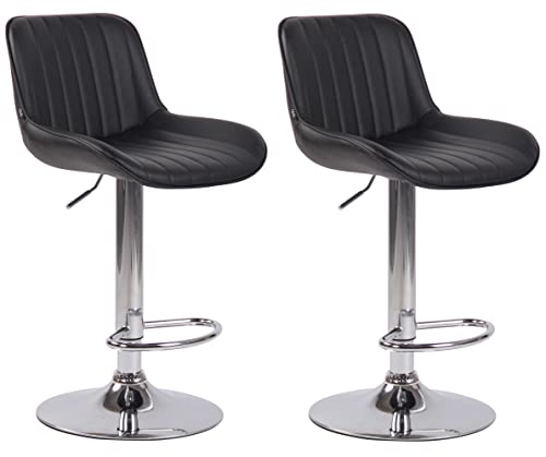Unique Nature Barhocker 2er – 360° frei drehbar für maximale Beweglichkeit – inkl. komfortabler Fußablage – pflegeleichter Kunstlederbezug – modern verchromt Unique Nature Barhocker 2er – 360° frei drehbar für maximale Beweglichkeit – inkl. komfortabler Fußablage – pflegeleichter Kunstlederbezug – modern verchromt von Unique Nature