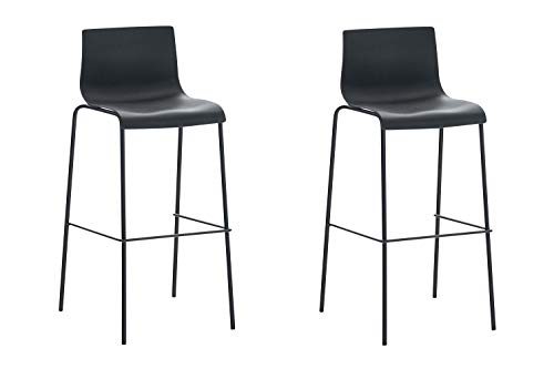 Unique Nature Barhocker 2er-Set – inkl. komfortabler Fußablage – modernes verchromtes Metallgestell – robust & strapazierfähig verarbeitet – perfekt für Bar, Theke von Unique Nature