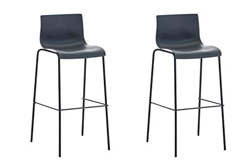 Unique Nature Barhocker 2er-Set – inkl. komfortabler Fußablage – modernes verchromtes Metallgestell – robust & strapazierfähig verarbeitet – perfekt für Bar, Theke von Unique Nature