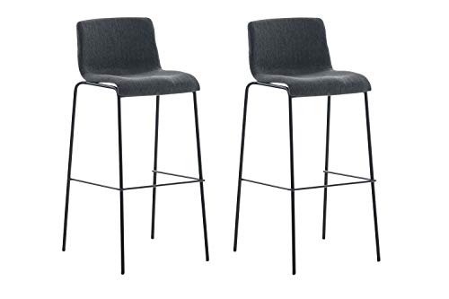 Unique Nature Barhocker 2er-Set – inkl. komfortabler Fußablage – modernes verchromtes Metallgestell – robust & strapazierfähig verarbeitet – perfekt für Bar, Theke von Unique Nature