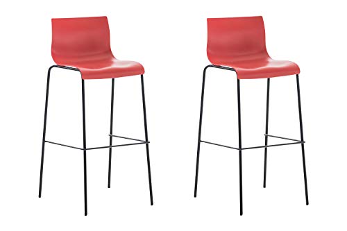 Unique Nature Barhocker 2er-Set – inkl. komfortabler Fußablage – modernes verchromtes Metallgestell – robust & strapazierfähig verarbeitet – perfekt für Bar, Theke von Unique Nature