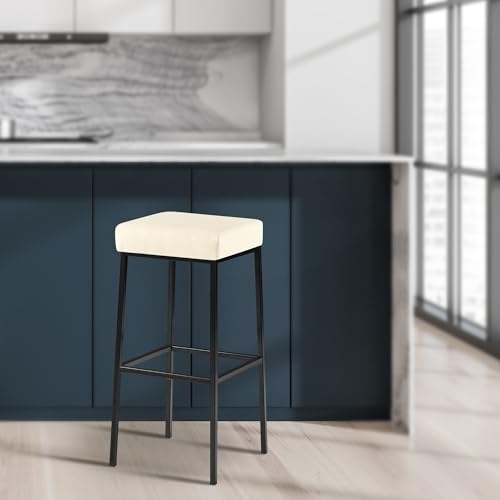 Unique Nature Barhocker 2er – inkl. komfortabler Fußablage – pflegeleichter Kunstlederbezug – robust & strapazierfähig verarbeitet – perfekt für Bar, Theke & mehr von Unique Nature