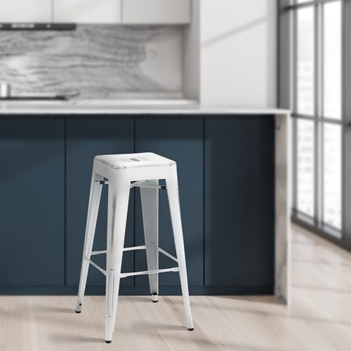 Unique Nature Barhocker 2er – inkl. komfortabler Fußablage – robust & strapazierfähig verarbeitet – perfekt für Bar, Theke & mehr von Unique Nature