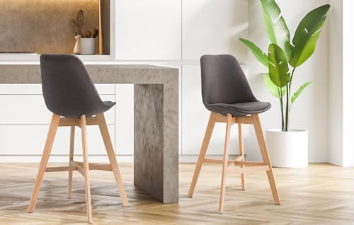 Unique Nature Barhocker 2er – inkl. komfortabler Fußablage – robust & strapazierfähig verarbeitet – perfekt für Bar, Theke & mehr von Unique Nature