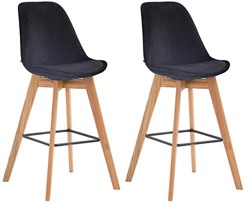 Unique Nature Barhocker 2er – inkl. komfortabler Fußablage – robust & strapazierfähig verarbeitet – perfekt für Bar, Theke & mehr von Unique Nature