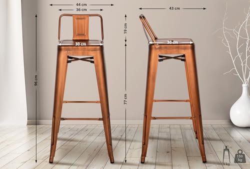 Unique Nature Barhocker 2er – robust & strapazierfähig verarbeitet – perfekt für Bar, Theke & mehr von Unique Nature