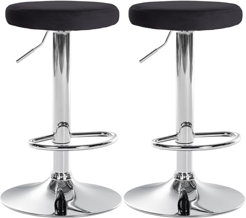 Unique Nature Barhocker 2er – stufenlos höhenverstellbar für Flexible Sitzhöhe – 360° frei drehbar für maximale Beweglichkeit – inkl. komfortabler Fußablage von Unique Nature