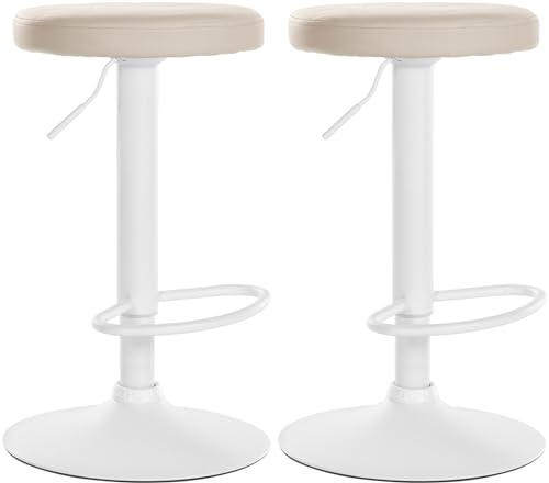 Unique Nature Barhocker 2er – stufenlos höhenverstellbar für Flexible Sitzhöhe – 360° frei drehbar für maximale Beweglichkeit – inkl. komfortabler Fußablage von Unique Nature