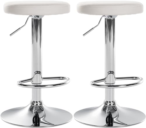 Unique Nature Barhocker 2er – stufenlos höhenverstellbar für Flexible Sitzhöhe – 360° frei drehbar für maximale Beweglichkeit – inkl. komfortabler Fußablage von Unique Nature