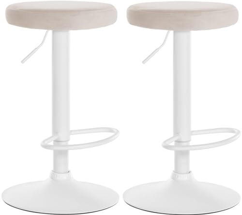 Unique Nature Barhocker 2er – stufenlos höhenverstellbar für Flexible Sitzhöhe – 360° frei drehbar für maximale Beweglichkeit – inkl. komfortabler Fußablage von Unique Nature