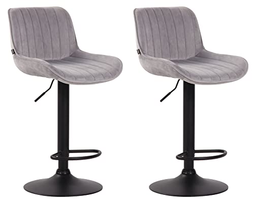 Unique Nature Barhocker 2er – stufenlos höhenverstellbar für Flexible Sitzhöhe – 360° frei drehbar für maximale Beweglichkeit – modernes verchromtes Metallgestell von Unique Nature