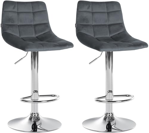 Unique Nature Barhocker 2er – stufenlos höhenverstellbar für Flexible Sitzhöhe – 360° frei drehbar für maximale Beweglichkeit – modernes verchromtes Metallgestell Unique Nature Barhocker 2er – stufenlos höhenverstellbar für Flexible Sitzhöhe – 360° frei drehbar für maximale Beweglichkeit – modernes verchromtes Metallgestell von Unique Nature