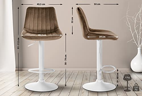 Unique Nature Barhocker 2er – stufenlos höhenverstellbar für Flexible Sitzhöhe – 360° frei drehbar für maximale Beweglichkeit – modernes verchromtes Metallgestell Unique Nature Barhocker 2er – stufenlos höhenverstellbar für Flexible Sitzhöhe – 360° frei drehbar für maximale Beweglichkeit – modernes verchromtes Metallgestell von Unique Nature