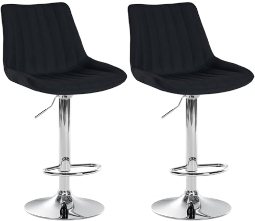 Unique Nature Barhocker 2er – stufenlos höhenverstellbar für Flexible Sitzhöhe – 360° frei drehbar für maximale Beweglichkeit – modernes verchromtes Metallgestell Unique Nature Barhocker 2er – stufenlos höhenverstellbar für Flexible Sitzhöhe – 360° frei drehbar für maximale Beweglichkeit – modernes verchromtes Metallgestell von Unique Nature
