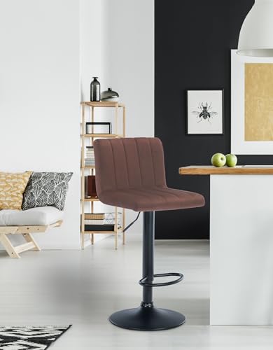 Unique Nature Barhocker 2er – stufenlos höhenverstellbar für Flexible Sitzhöhe – 360° frei drehbar für maximale Beweglichkeit – perfekt für Bar, Theke & mehr von Unique Nature
