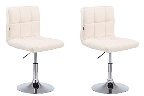 Unique Nature Barhocker 2er – stufenlos höhenverstellbar für Flexible Sitzhöhe – 360° frei drehbar für maximale Beweglichkeit – pflegeleichter Kunstlederbezug von Unique Nature
