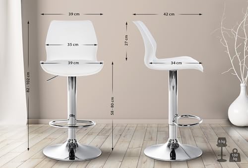 Unique Nature Barhocker 2er – stufenlos höhenverstellbar für Flexible Sitzhöhe – 360° frei drehbar für maximale Beweglichkeit – pflegeleichter Kunstlederbezug Unique Nature Barhocker 2er – stufenlos höhenverstellbar für Flexible Sitzhöhe – 360° frei drehbar für maximale Beweglichkeit – pflegeleichter Kunstlederbezug von Unique Nature