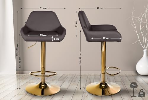 Unique Nature Barhocker 2er – stufenlos höhenverstellbar für Flexible Sitzhöhe – 360° frei drehbar für maximale Beweglichkeit – pflegeleichter Kunstlederbezug Unique Nature Barhocker 2er – stufenlos höhenverstellbar für Flexible Sitzhöhe – 360° frei drehbar für maximale Beweglichkeit – pflegeleichter Kunstlederbezug von Unique Nature