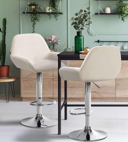 Unique Nature Barhocker 2er – stufenlos höhenverstellbar für Flexible Sitzhöhe – 360° frei drehbar für maximale Beweglichkeit – robust & strapazierfähig von Unique Nature