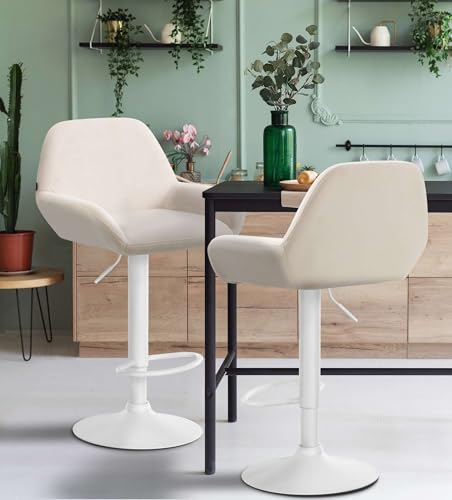Unique Nature Barhocker 2er – stufenlos höhenverstellbar für Flexible Sitzhöhe – 360° frei drehbar für maximale Beweglichkeit – robust & strapazierfähig von Unique Nature