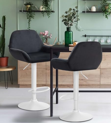 Unique Nature Barhocker 2er – stufenlos höhenverstellbar für Flexible Sitzhöhe – 360° frei drehbar für maximale Beweglichkeit – robust & strapazierfähig von Unique Nature