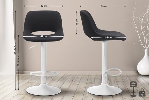 Unique Nature Barhocker 2er – stufenlos höhenverstellbar für Flexible Sitzhöhe – 360° frei drehbar für maximale Beweglichkeit – robust & strapazierfähig von Unique Nature