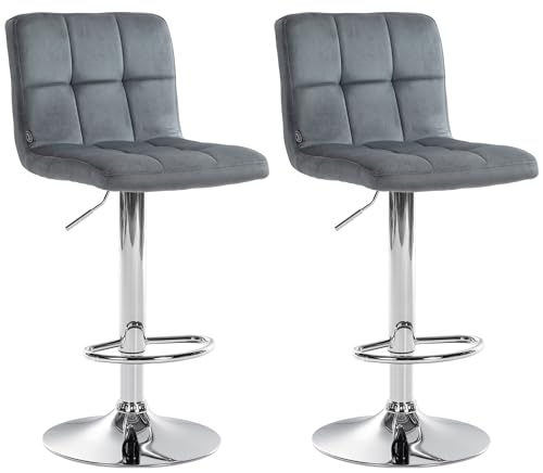 Unique Nature Barhocker 2er – stufenlos höhenverstellbar für Flexible Sitzhöhe – 360° frei drehbar für maximale Beweglichkeit – robust & strapazierfähig von Unique Nature