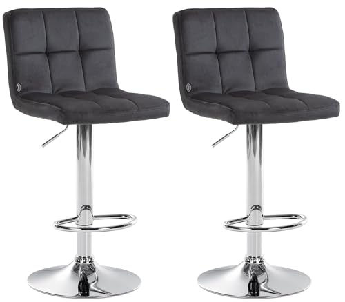 Unique Nature Barhocker 2er – stufenlos höhenverstellbar für Flexible Sitzhöhe – 360° frei drehbar für maximale Beweglichkeit – robust & strapazierfähig von Unique Nature