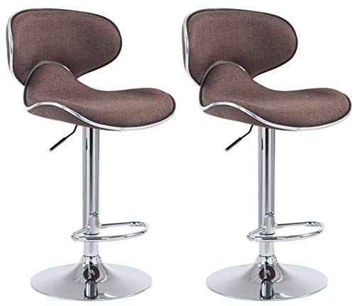 Unique Nature Barhocker 2er – stufenlos höhenverstellbar für Flexible Sitzhöhe – inkl. komfortabler Fußablage – modernes verchromtes Metallgestell – robust Unique Nature Barhocker 2er – stufenlos höhenverstellbar für Flexible Sitzhöhe – inkl. komfortabler Fußablage – modernes verchromtes Metallgestell – robust von Unique Nature
