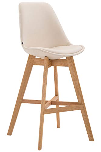 Unique Nature Barhocker Cannes – inkl. komfortabler Fußablage – pflegeleichter Kunstlederbezug – robust & strapazierfähig verarbeitet – perfekt für Küche, Theke von Unique Nature