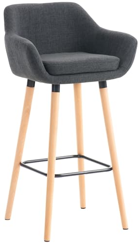 Unique Nature Barhocker Grant – inkl. komfortabler Fußablage – robust & strapazierfähig verarbeitet – perfekt für Küche, Theke & mehr von Unique Nature